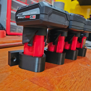Milwaukee M12 Battery Holder – Secure Wall or Bench Moun